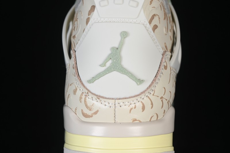 Nike Air Jordan 4 Retro 'Somos Eternos' AJ4 Day of the Dead Sneakers with Metallic Gold Accents and Jade Midsole - IM8116-047