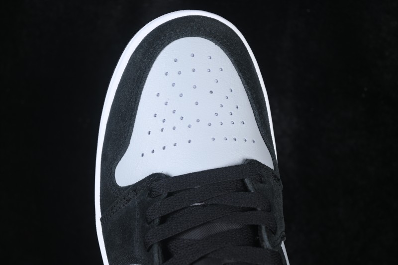 Nike Air Jordan 1 Low Retro Basketball Shoes with Classic Black and Grey Colorway - 553558-048