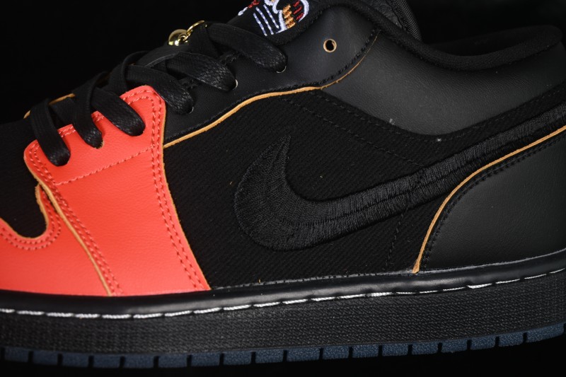 Nike Air Jordan 1 Low AJ1 Basketball Sneakers with Black Cherry Red Colorway - IQ3460-010