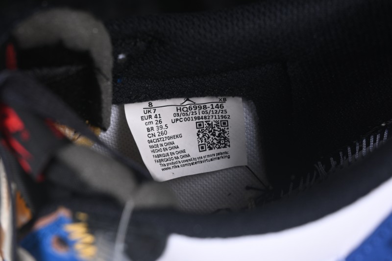 Nike Fragment Design x Union Air Jordan 1 High Lifestyle Casual Sneakers - HQ6998-146