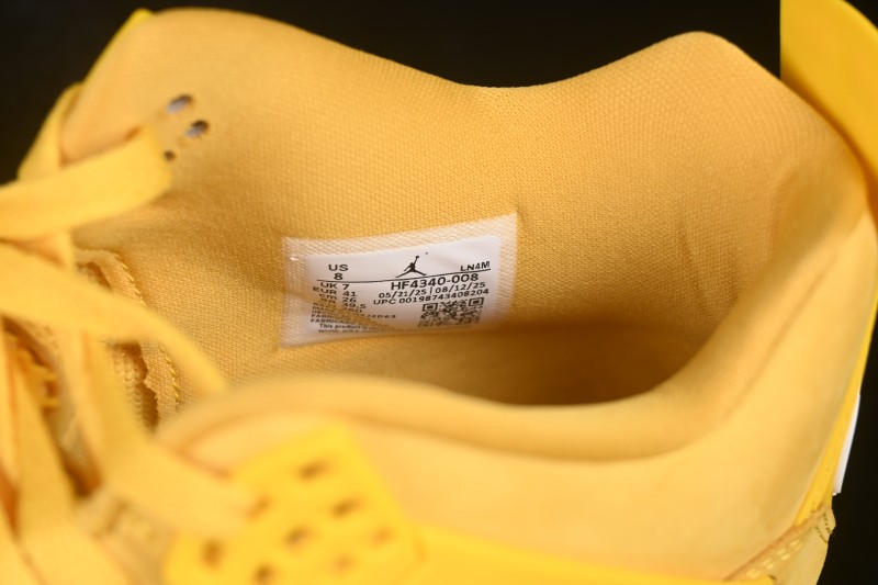 Nike Air Jordan 4 Retro x Nigel Sylvester Collaboration Sneakers with Brick Design - HF4340-008