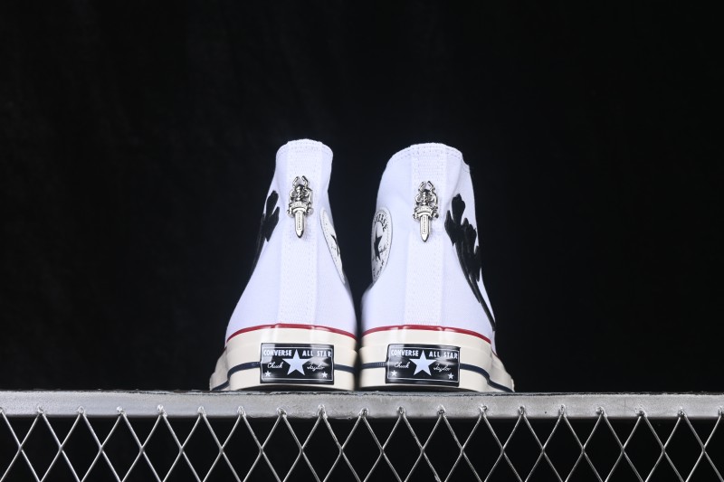 Converse Chuck 1970s Chrome Hearts Collaboration High-Top Casual Skate Shoes - 162056C