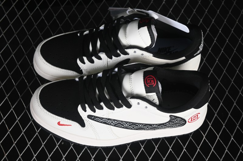 Nike Air Jordan 1 Low AJ1 Chinese Heritage Panda Edition Custom Retro Basketball Shoes - JW1188-171