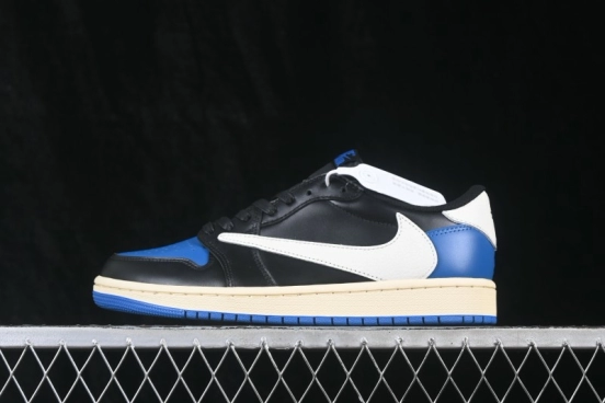 Nike Travis Scott x Air Jordan 1 Low OG Retro Basketball Shoes with Reverse Swoosh - DM7866-118
