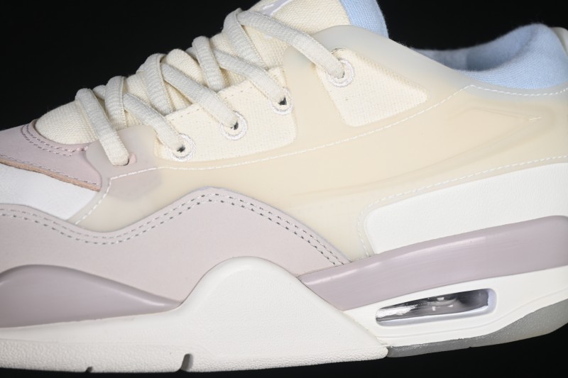 Nike Air Jordan 4 Remastered Retro Sneakers with Mixed Textile, Leather and Suede Upper - IB8862-141