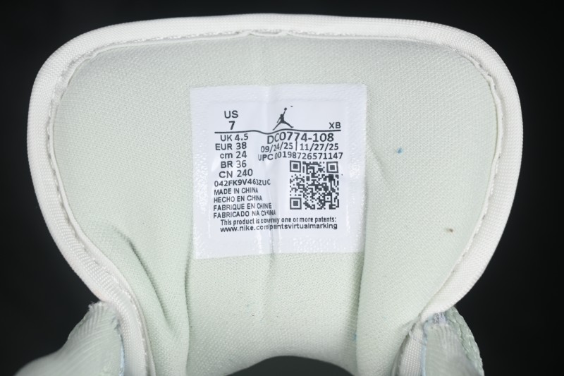 Nike Air Jordan 1 Low Retro Basketball Sneakers with Light Blue Color Blocking and Low-Top Casual Design - DC0774-108