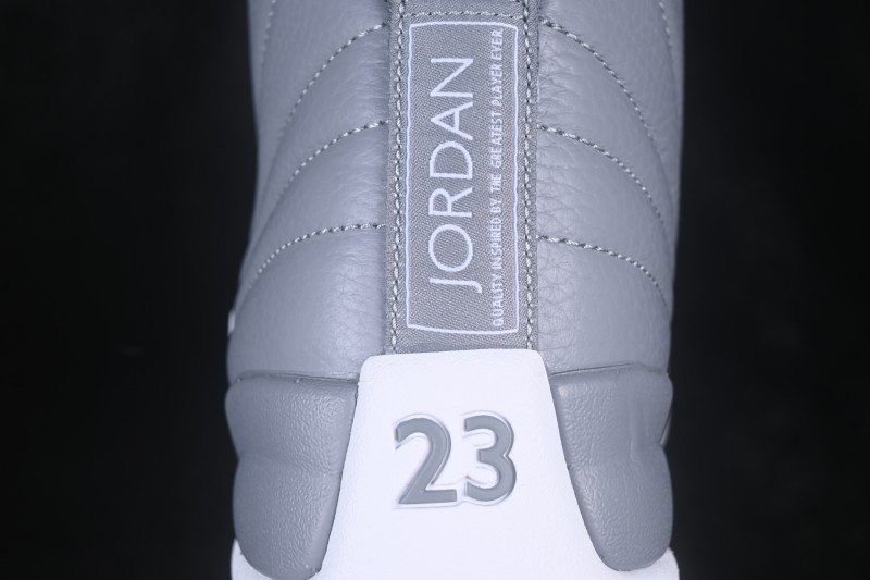 Nike Air Jordan 12 Retro High-Top Basketball Sneakers with Premium Leather and Stealth Colorway - CT8013-015