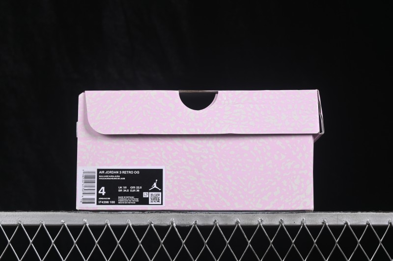 Nike Air Jordan 3 Retro Easter Running Shoes with Pastel Accents and Embroidered Cracks - IF4396-100