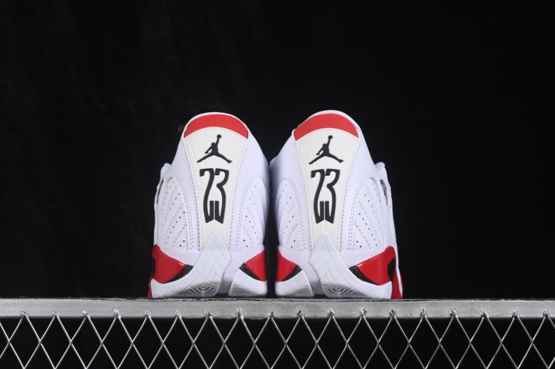 Air Jordan 14 Retro 'White Red' Premium Basketball Shoes - 487471-100