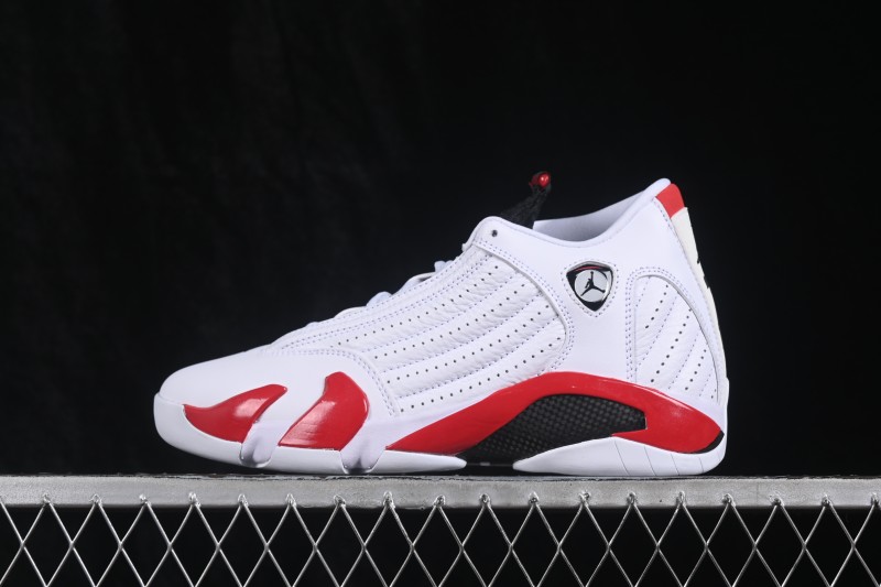 Air Jordan 14 Retro 'White Red' Premium Basketball Shoes - 487471-100