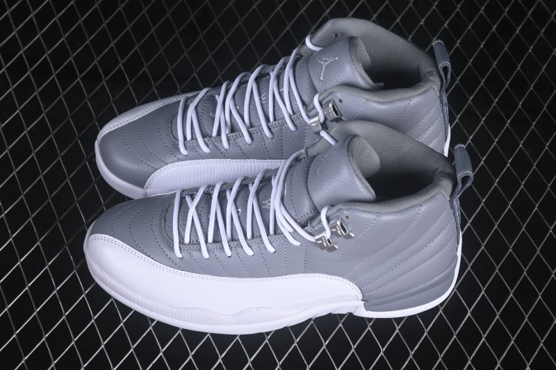 Nike Air Jordan 12 Retro High-Top Basketball Sneakers with Premium Leather and Stealth Colorway - CT8013-015
