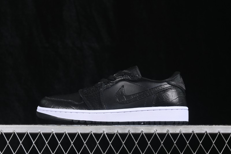 Nike Air Jordan 1 Low Retro Basketball Shoes with Cracked Leather Design - DD9315-003