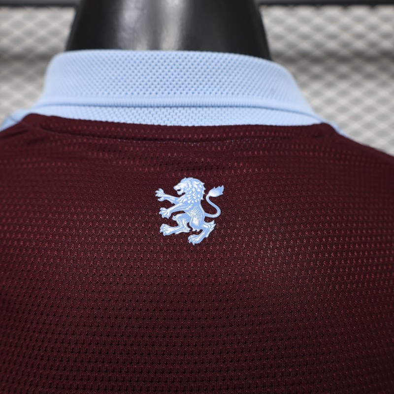 Player Version 26/27 Aston Villa FC Home Maroon Jersey With Sponsor