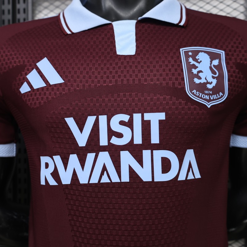 Player Version 26/27 Aston Villa FC Home Maroon Jersey With Sponsor