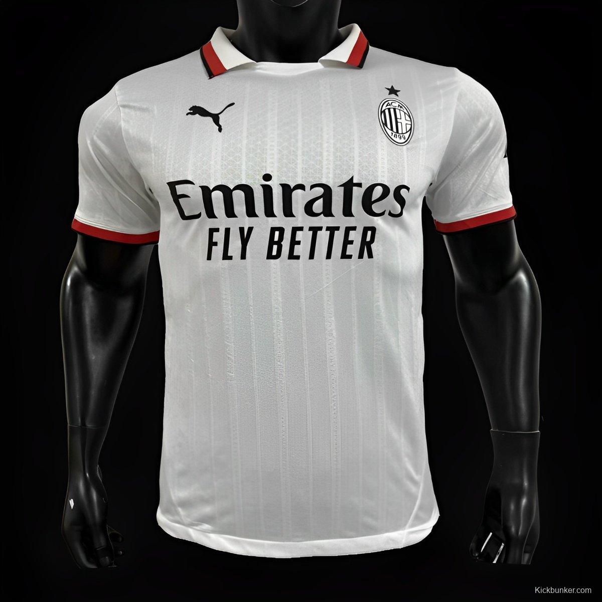 Player Version AC Milan Away White Jersey