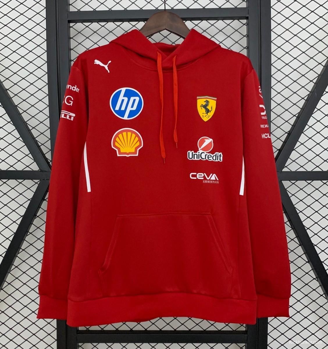 2025 F1 Formula Farrari Red Hoodie