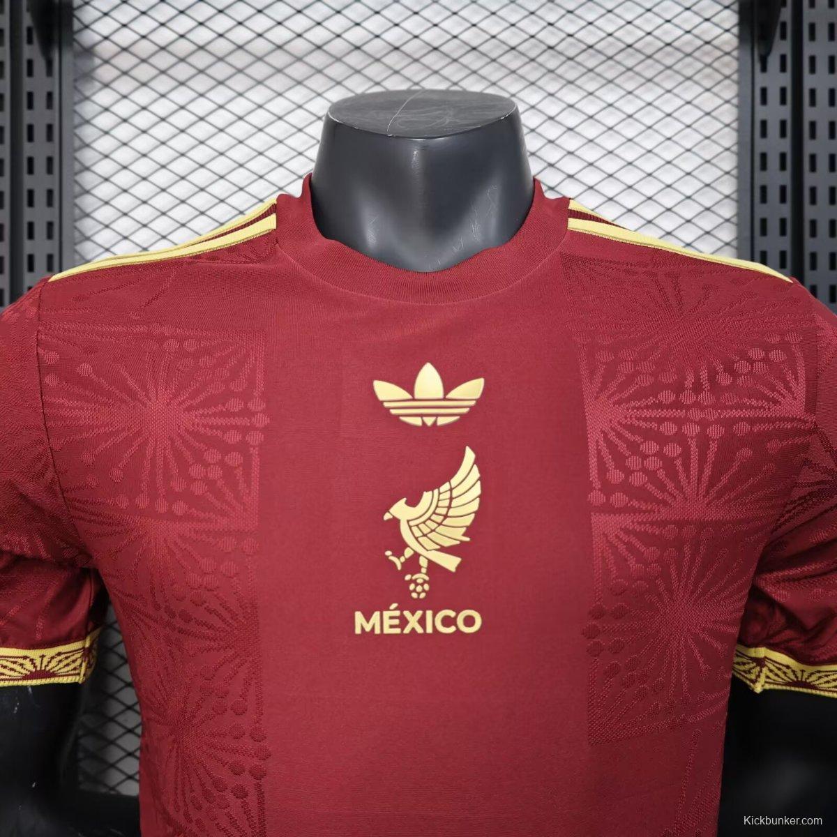 Player Version 2025 Mexico Gold Cup Wine Jersey
