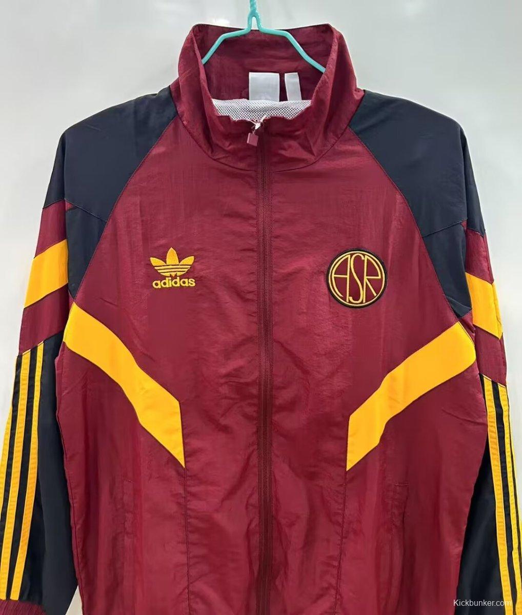 25 26 Roma x Adidas Original Full Zipper Track Top Windbreaker