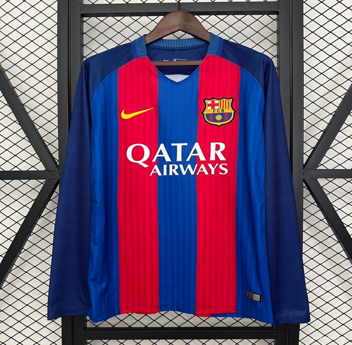 14/15 Retro Long Sleeve Barcelona Home Jersey