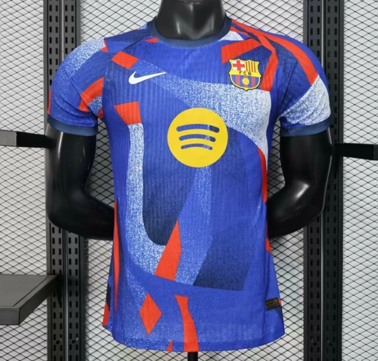 Player Version 25/26 FC Barcelona Blue with Abstract Geometric Pattern Jersey