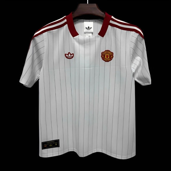 25/26 Manchester United Adidas Original Terrace Icons WHITE Jersey