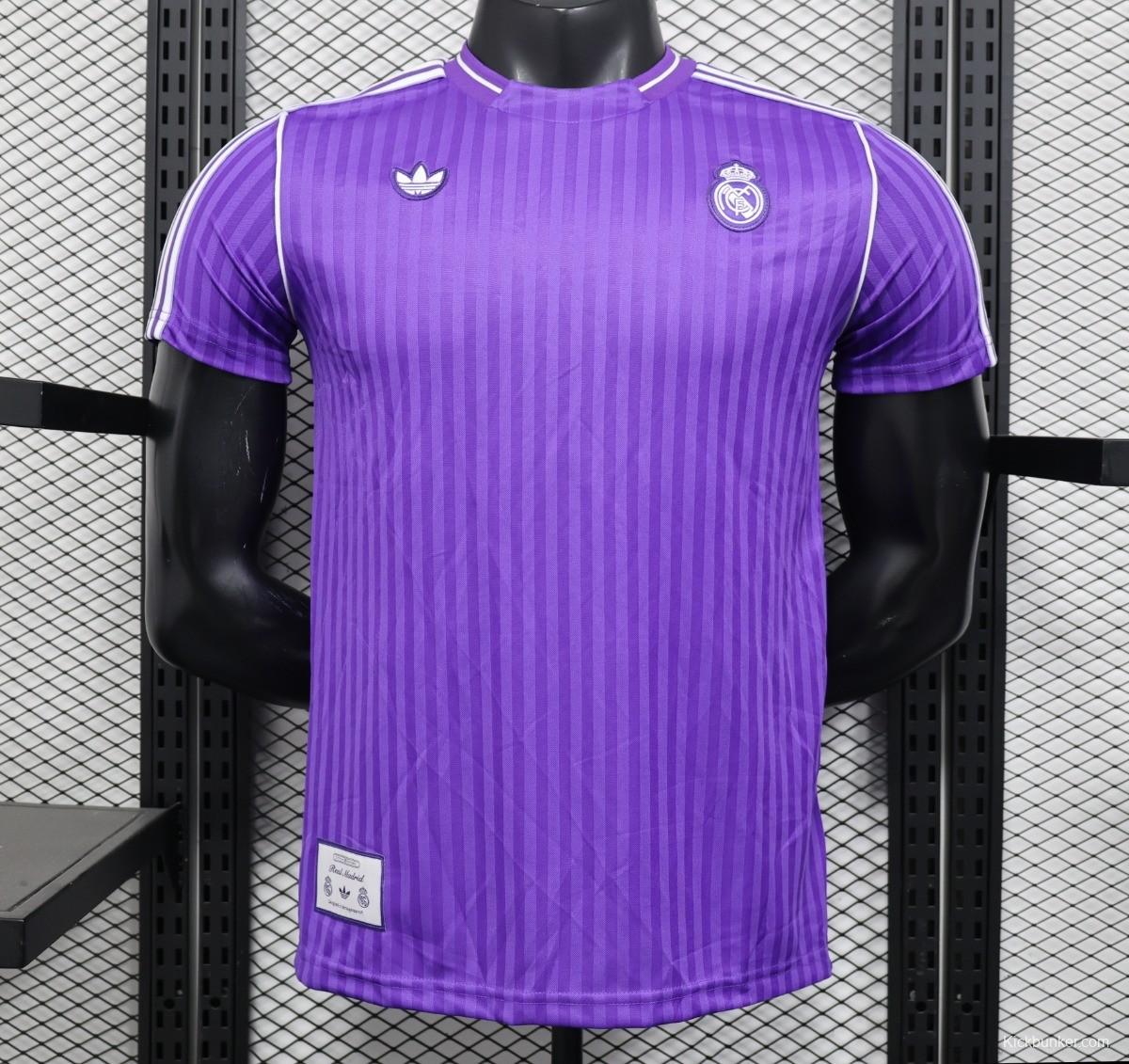 Player Version 25/26 Real Madrid Purple Adidas Original Casual Jersey