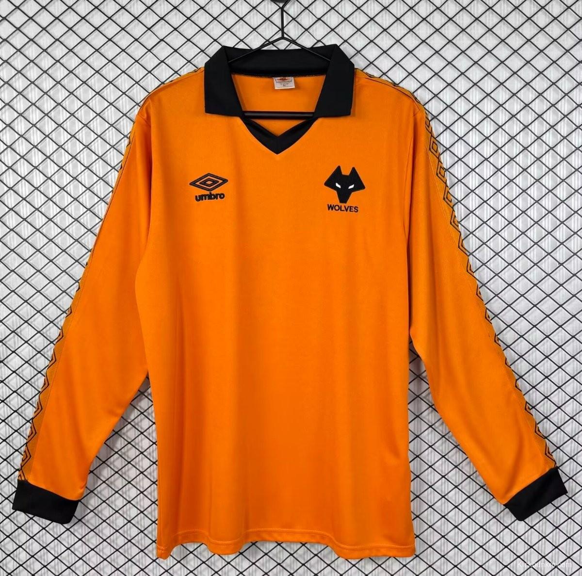 Retro 80/81 Wolverhampton Wanderers Home Long Sleeve Jersey