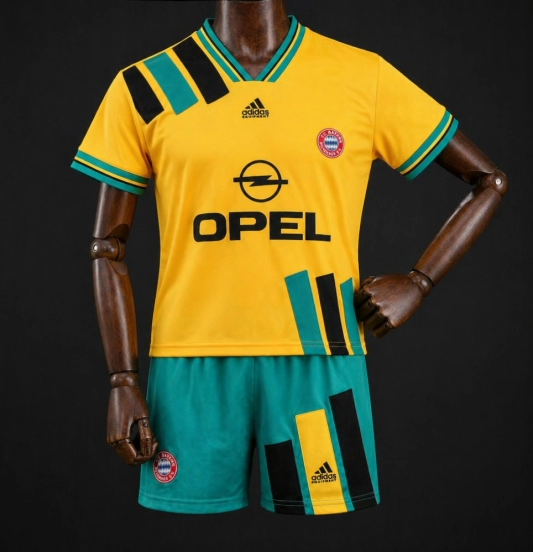 Retro Kids 1993-95 Bayern Munich Away Yellow Jersey