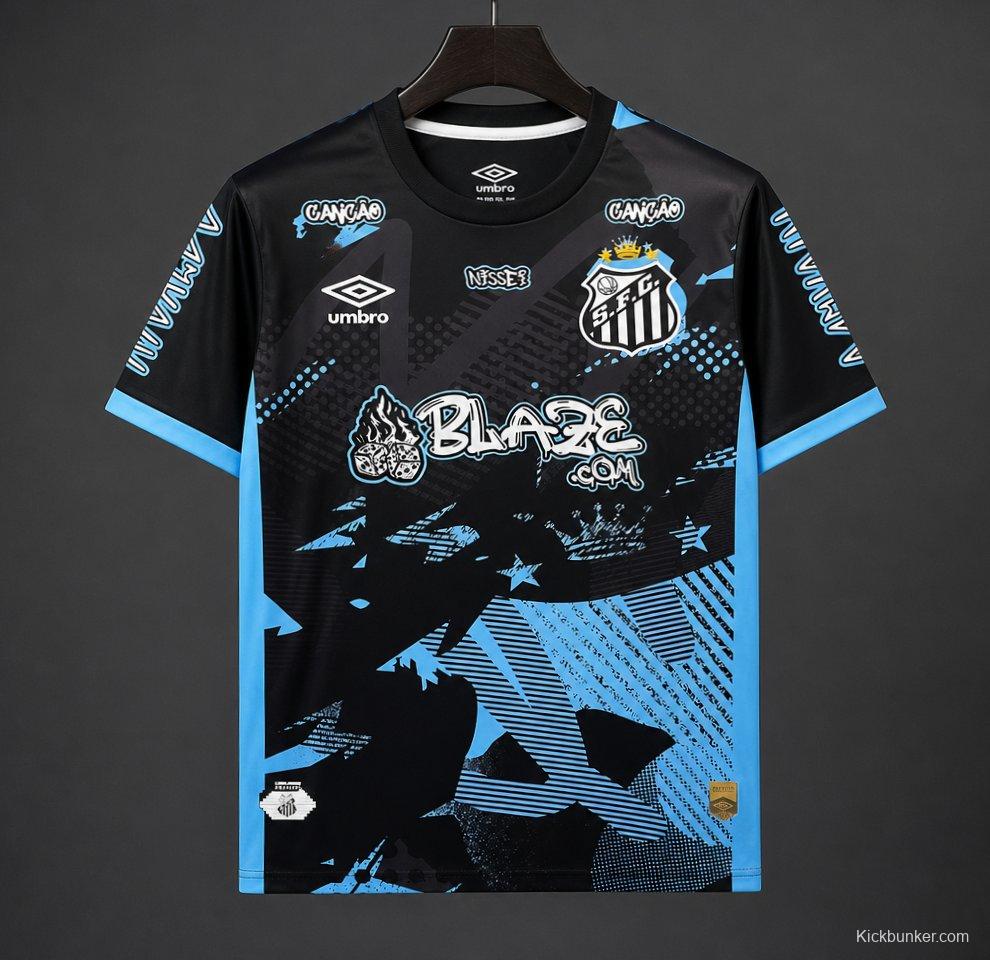 25/26 Santos FC Neymar Jr Special Edition Jersey - Blaze Black/Blue Jersey