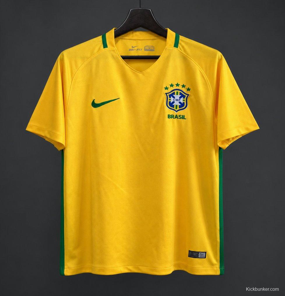 Retro 2016 Brazil Home Jersey