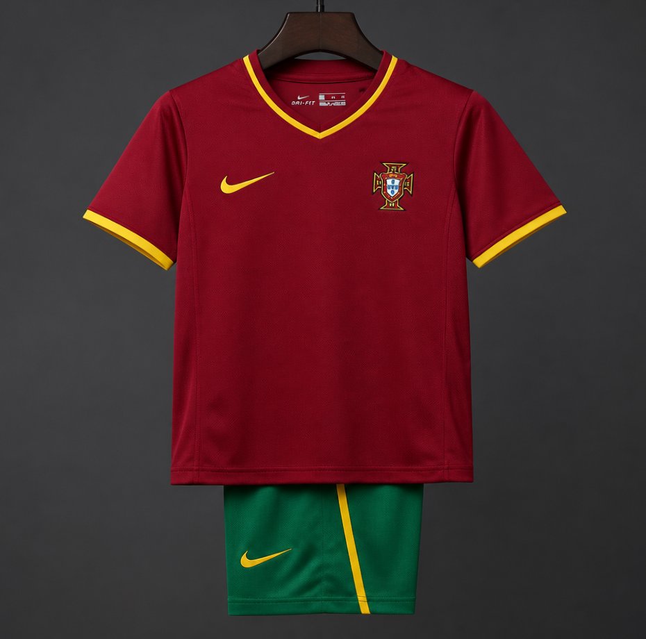 Retro Kids 2000 Portugal Home Jersey