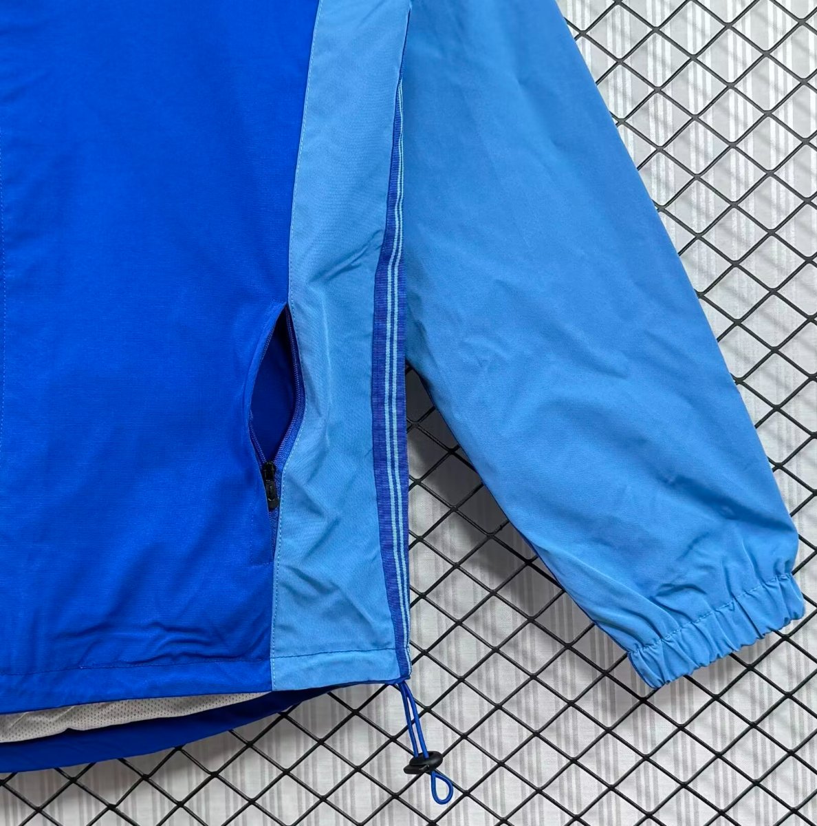 Retro 1998/99 Napoli Blue Light Blue Full Zipper WIndbreaker