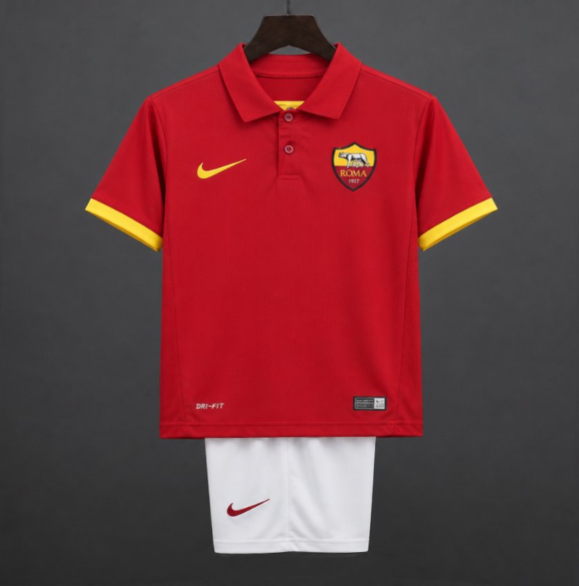 Retro Kids 14/15 AS Roma Maroon Home Jersey