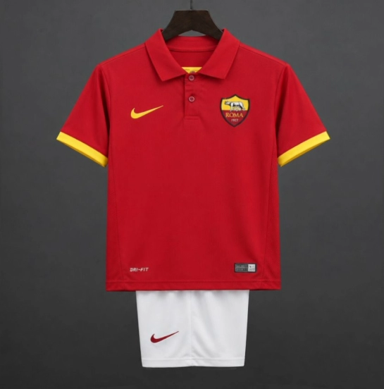 Retro Kids 14/15 AS Roma Maroon Home Jersey