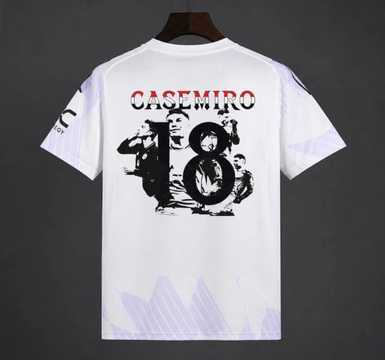 26/26 Manchester United Away Jersey with Casemiro Special Edition Print White