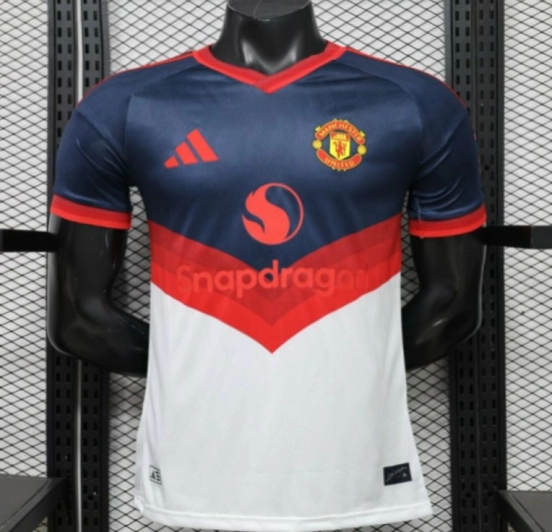 Player Version 26/27 Manchester United Navy & White V-Panel Away Jersey