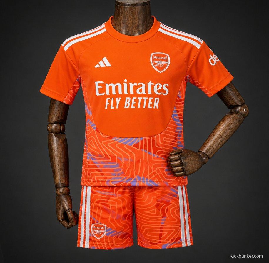 26/27 Kids Arsenal Goalkeeper Orange Jersey