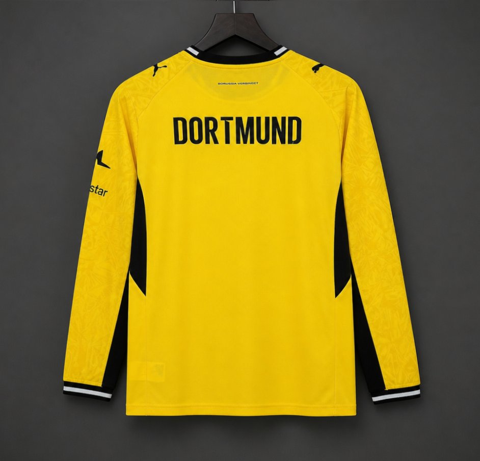 26/27 Borussia Dortmund Yellow with Black Sleeves Long Sleeve Home Jersey