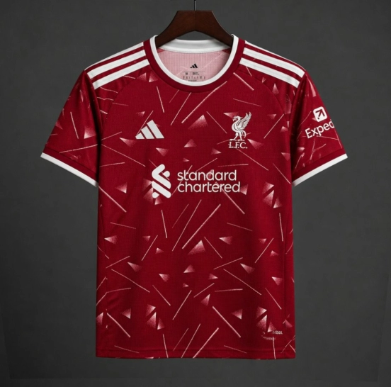 26/27 Womens Liverpool Red with Triangle Pattern Home Jersey