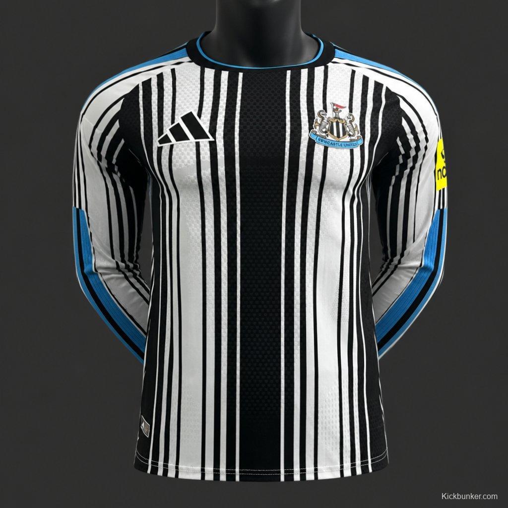Player Version 26/27 Newcastle United Home Black White Long Sleeve Jersey