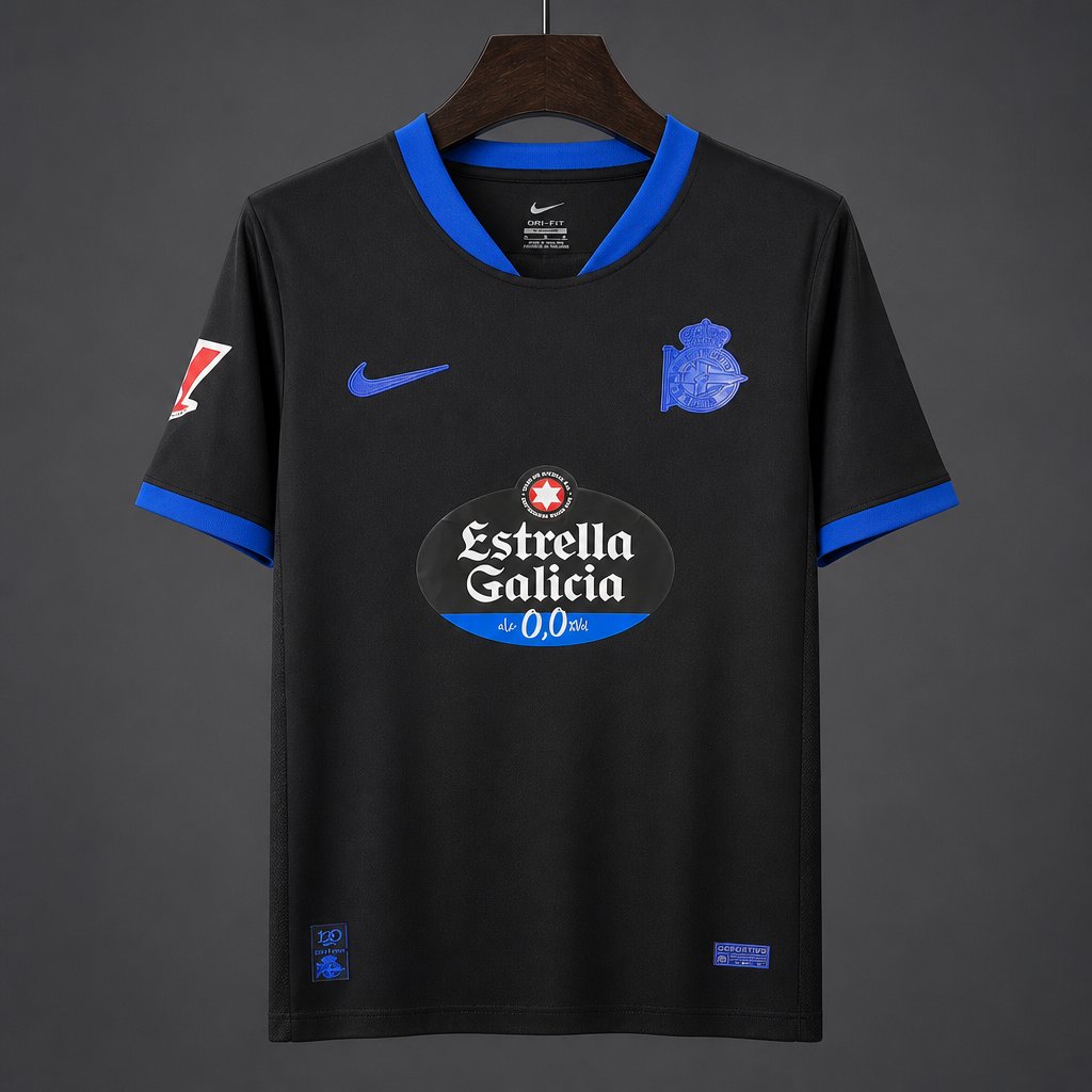 26/27 Deportivo La Coruna Away Black Jersey