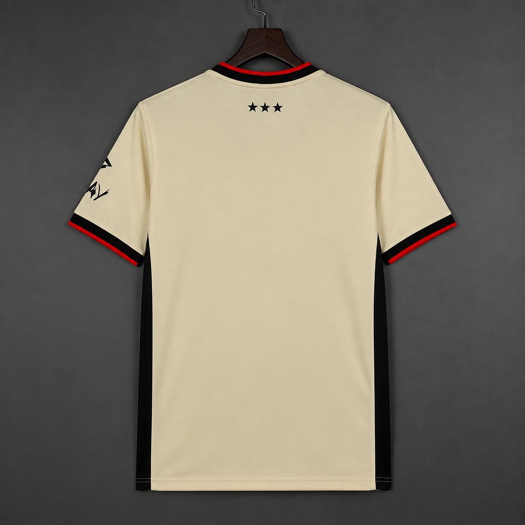 26/27 Ipswich Town Cream with Black & Red Stripes Away Jersey
