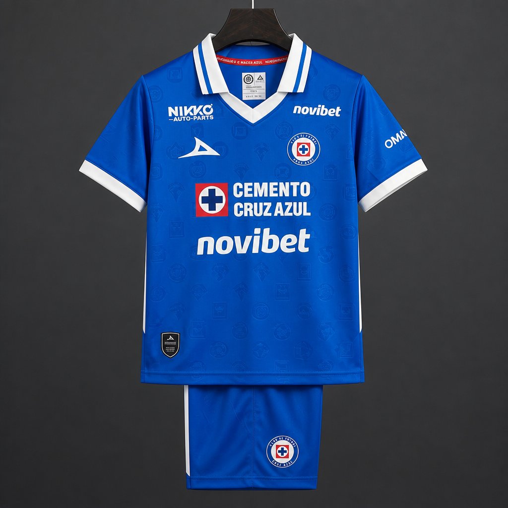 26/27 Kids  Cruz Azul Home Blue Jersey