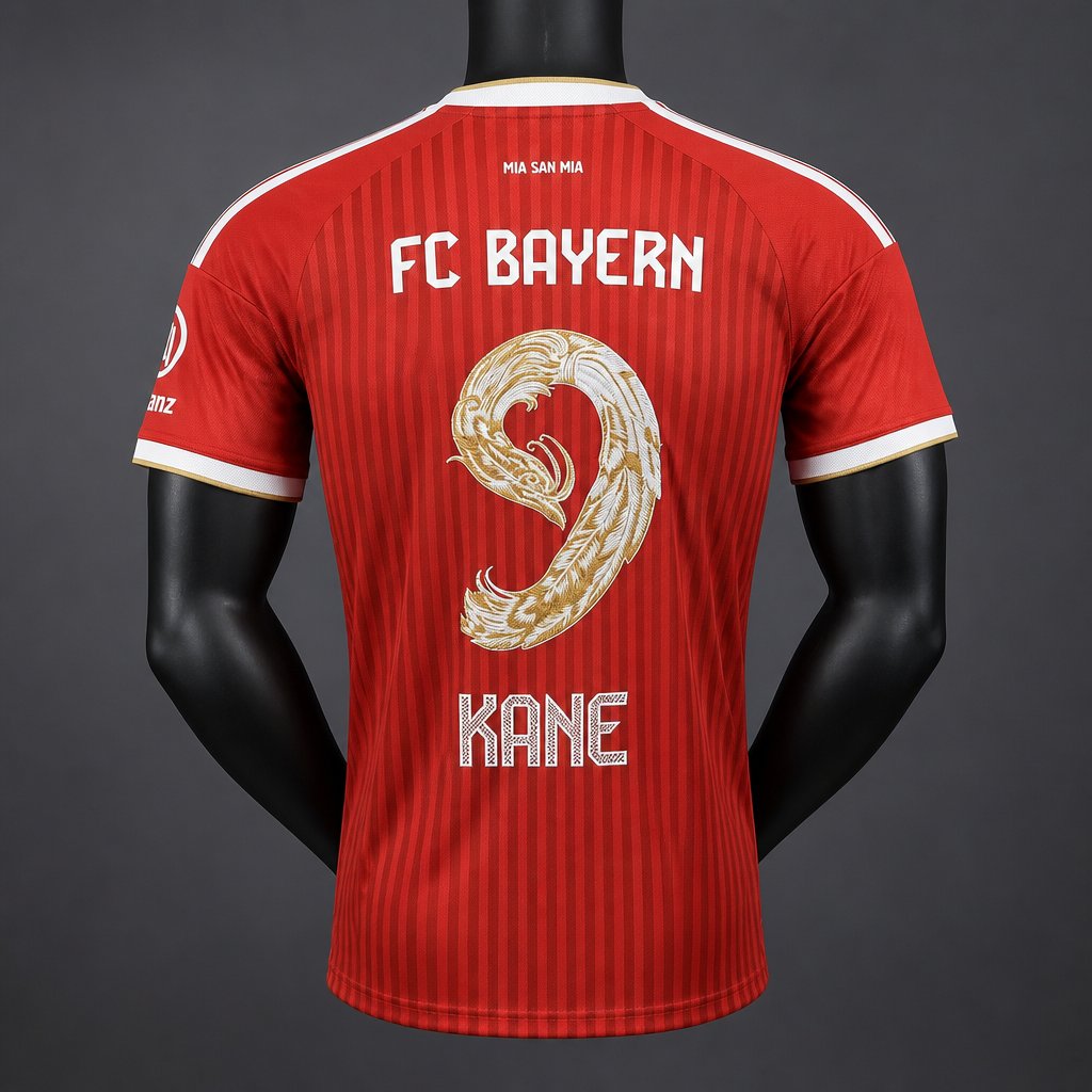 Player Version 26/27 Bayern Munich Home #9 KANE Stitched Name Number