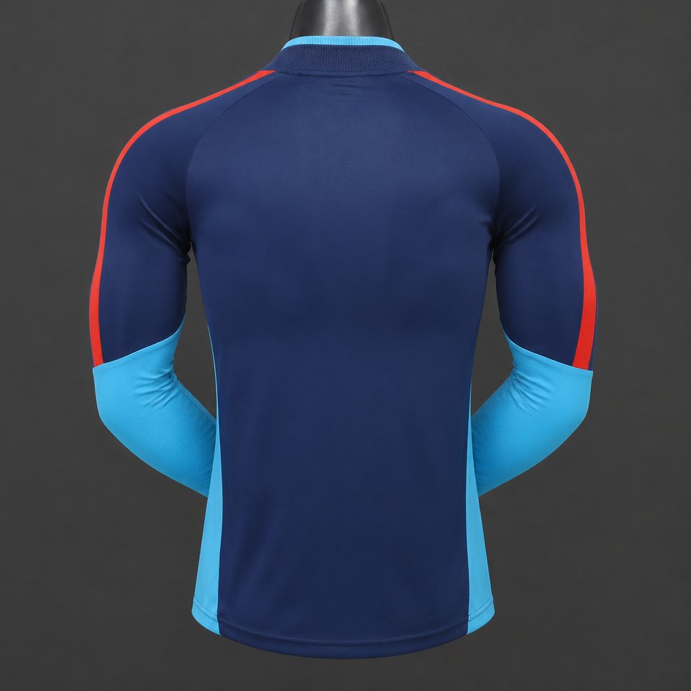 Player Version 2026 Spain Away Navy Blue Long Sleeve Jersey