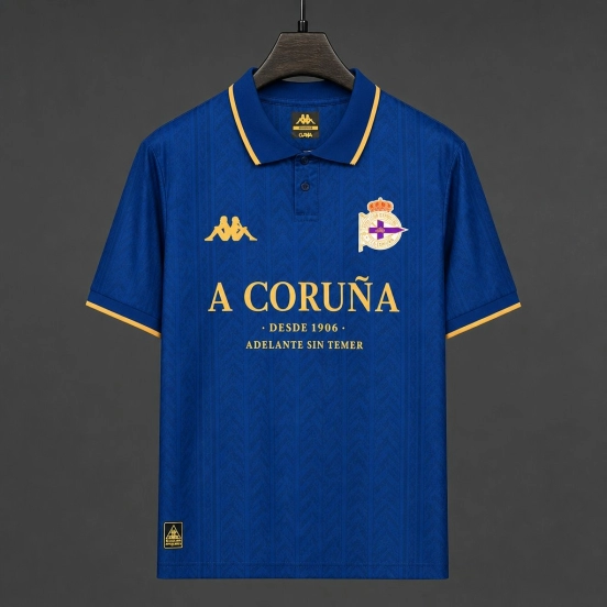 26/27 RC Deportivo de La Coruña 120th Anniversary Special Edition Blue Polo Jersey