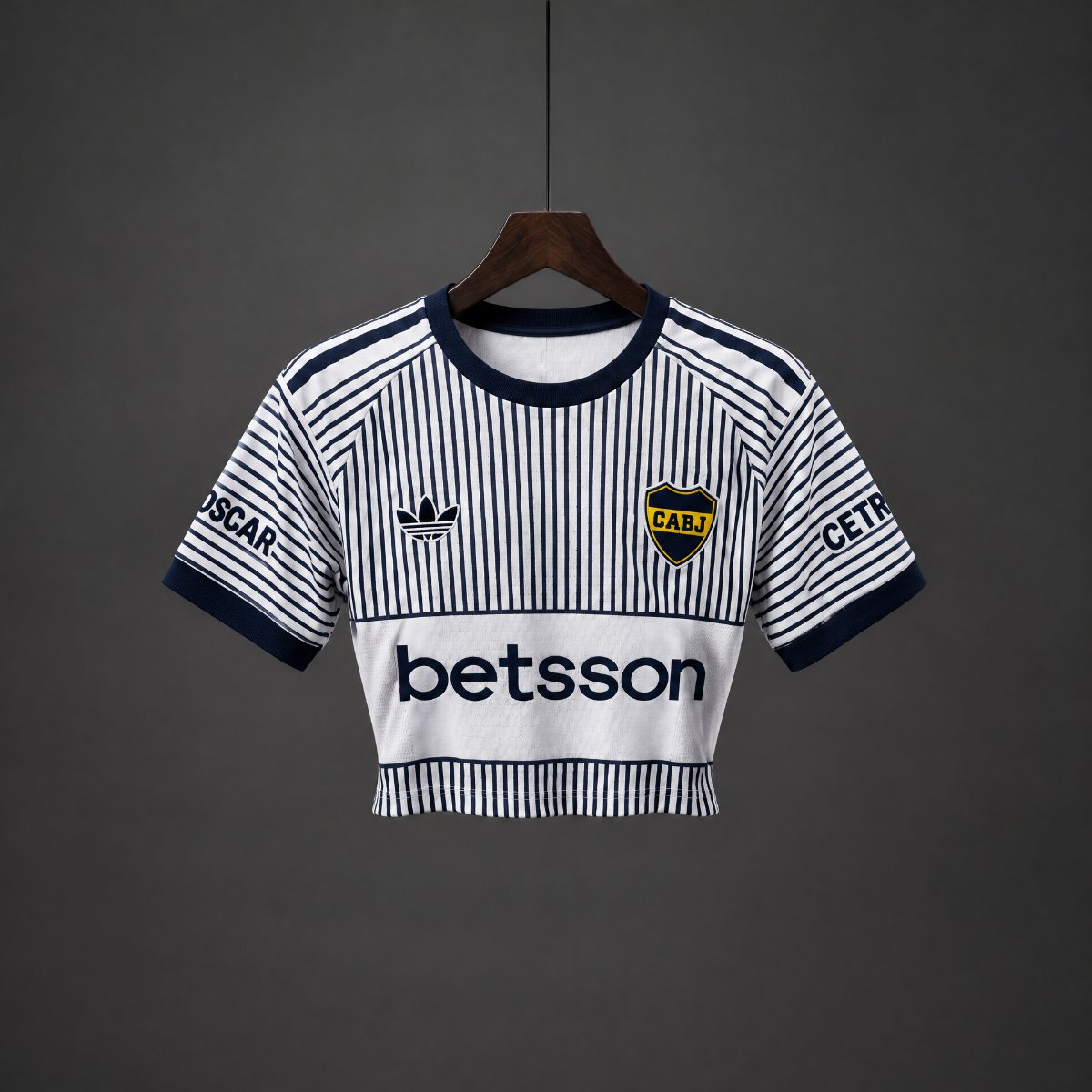 2027 Boca Juniors Away Stripes Women Crop Jersey