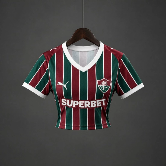 2026 Fluminense Home Maroon Women Crop Jersey